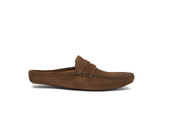 Chaussons mules homme Velours Chamois