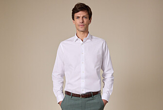 Chemise blanche coton popeline - Col français - LOUIS CLASSIC