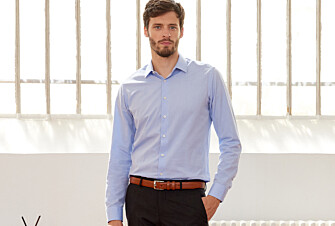 Chemise bleu ciel coton - Col français - LOUIS CLASSIC