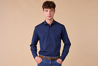 Chemise Popeline homme - Marine - LOUIS CLASSIC