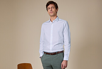 Chemise bleu pâle coton - Col français - LOUIS CLASSIC