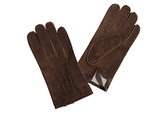 Gants homme en velours de chèvre Havane