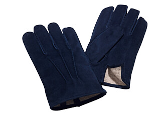 Gants homme en velours de chèvre navy
