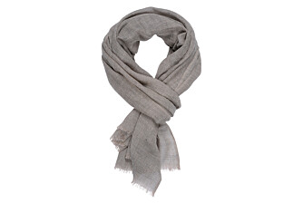 Écharpe fine Laine et Cachemire Taupe Chiné