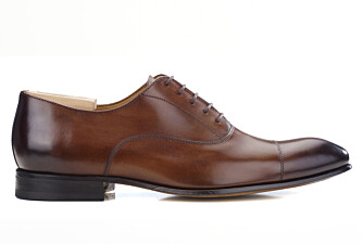 Richelieu homme Cognac patiné semelle cuir - BRISBURY