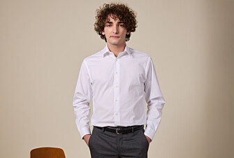 Chemise blanche en coton double fil - ALBERT CLASSIC