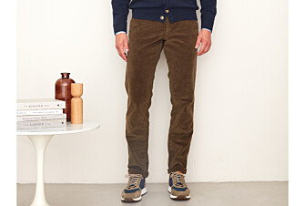 Pantalon chino velours côtelé homme Olive - NORMAN