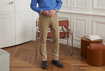 Pantalon chino velours côtelé homme Olive Clair - NORMAN