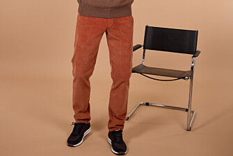 Pantalon chino homme rouille en velours côtelé - NORMAN