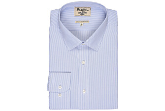 Chemise blanche coton rayures bleues - CLÉMENT