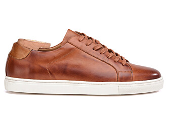 Sneakers cuir homme Châtaigne Patiné - INGLEWOOD