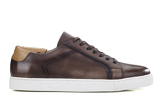 Sneakers homme cuir Chocolat patiné - INGLEWOOD