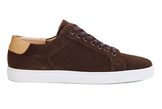 Sneaker homme en velours chocolat à semelle blanche - INGLEWOOD