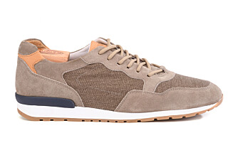 Sneakers homme Velours Taupe - CANBERRA