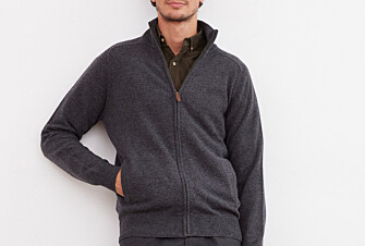 Gilet zippé homme laine Gris Anthracite Chiné - KANE