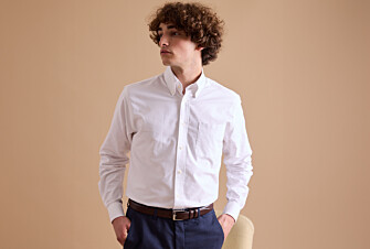 Chemise blanche coton - Col américain - TOMMY