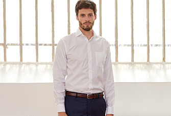 Chemise blanche en coton - Poche poitrine - ALBERTO II CLASSIC