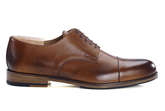 Derbies homme Cognac patiné semelle cuir avec patin - MAYFAIR CLASSIC PATIN