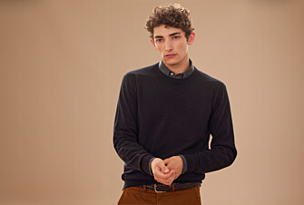 Pull col rond homme laine Noir - CONAN