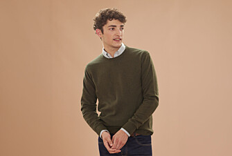 Pull homme laine col rond Vert - CONAN