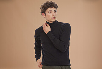Pull col roulé homme laine Noir - EMERIC