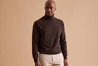 Pull col roulé homme laine Chocolat Foncé - EMERIC