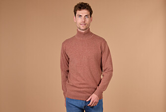 Pull homme col roulé rouille chiné en laine d'agneau - EMERIC
