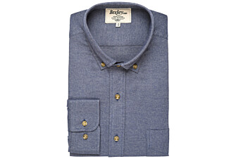Chemise flanelle bleu denim - Poche poitrine - HARRISON