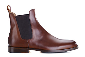 Chelsea boots cuir homme Châtaigne Patiné - FLAGER PATIN