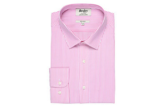 Chemise coton rayée rose et blanc - MAXIMILIEN