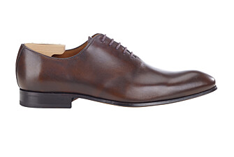 Richelieu homme Chocolat Patiné - Semelle cuir - OLDBURY