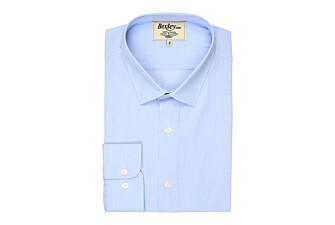 Chemise blanche à rayures bleues - ANSELME