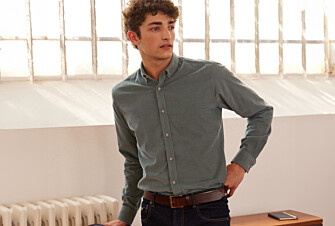 Chemise en velours Vert Tilleul - WAYNE