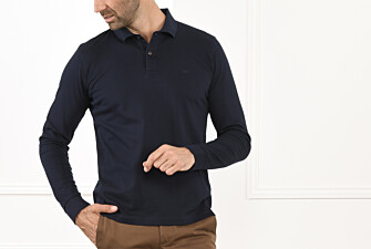 Polo manches longues homme Marine - ALEC ML