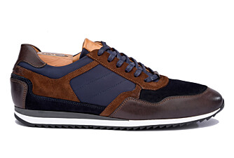 Sneakers homme Chocolat et Velours Marine - CORUNNA