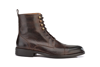 Derby boots homme à lacets Chocolat patiné - ENFIELD II GOMME CITY