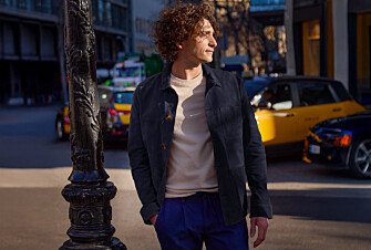 Veste en cuir daim homme Marine - FAUSTIN