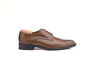 Derbies homme Châtaigne semelle cuir avec patin - PHILIP II PATIN
