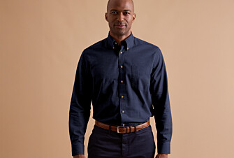 Chemise flanelle Marine - Poche poitrine - ALEXANDER