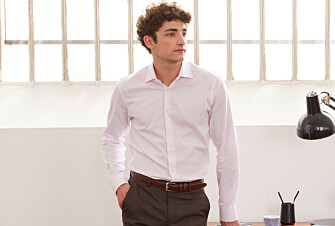 Chemise Oxford rose - Col italien - ERNESTO