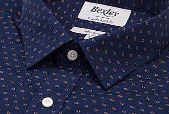 Chemise imprimée marine motif cognac - LÉONCE