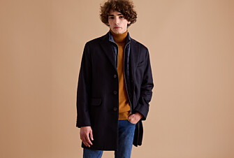 Manteau homme laine & cachemire hiver Bleu Marine - HONORÉ II