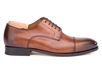 Derbies homme Cognac Patiné semelle cuir - GILWELL