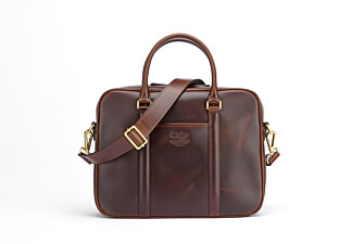 Cartable homme cuir avec bandoulière Chocolat - KARLINGTON III