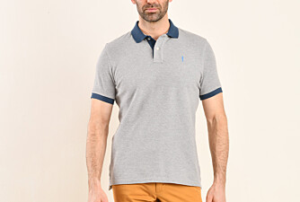 Polo Gris Chiné et Bleu Nordique homme - ARDLEY