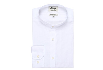 Chemise coton lin blanche unie - ELIBERT