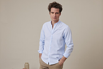 Chemise coton lin Chambray bleu Clair - ELIBERT