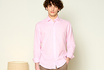 Chemise coton lin Chambray Rose - SILBERT