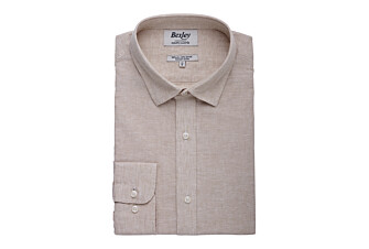 Chemise coton lin Chambray Beige - SILBERT