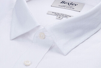 Chemise coton lin Chambray Blanc - Col Français - SILBERT